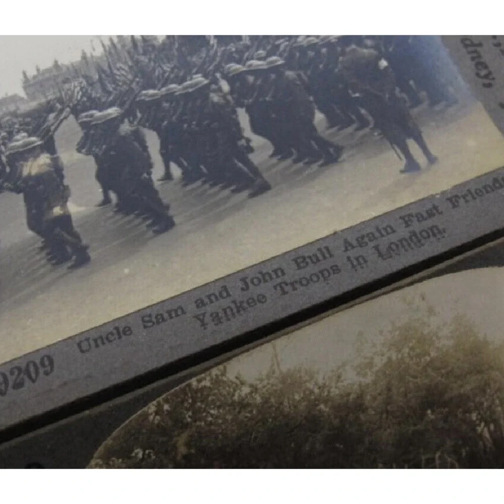 WWI Keystone Stereoview Military War Cards Holmes Stereoscope Viewer Box Lot
